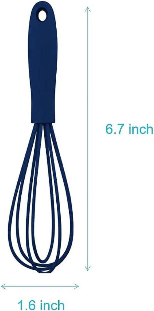 Mini-Schneebesen aus Silikon, 3er-Set in Rosa, Blau und Weiß, je 17 cm - Image 2